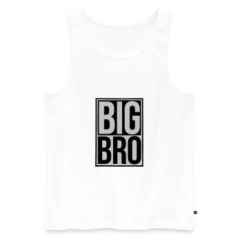 Shield Big Bro Logo - Débardeur bio Premium Homme - blanc - Devant - Michal (187cm)