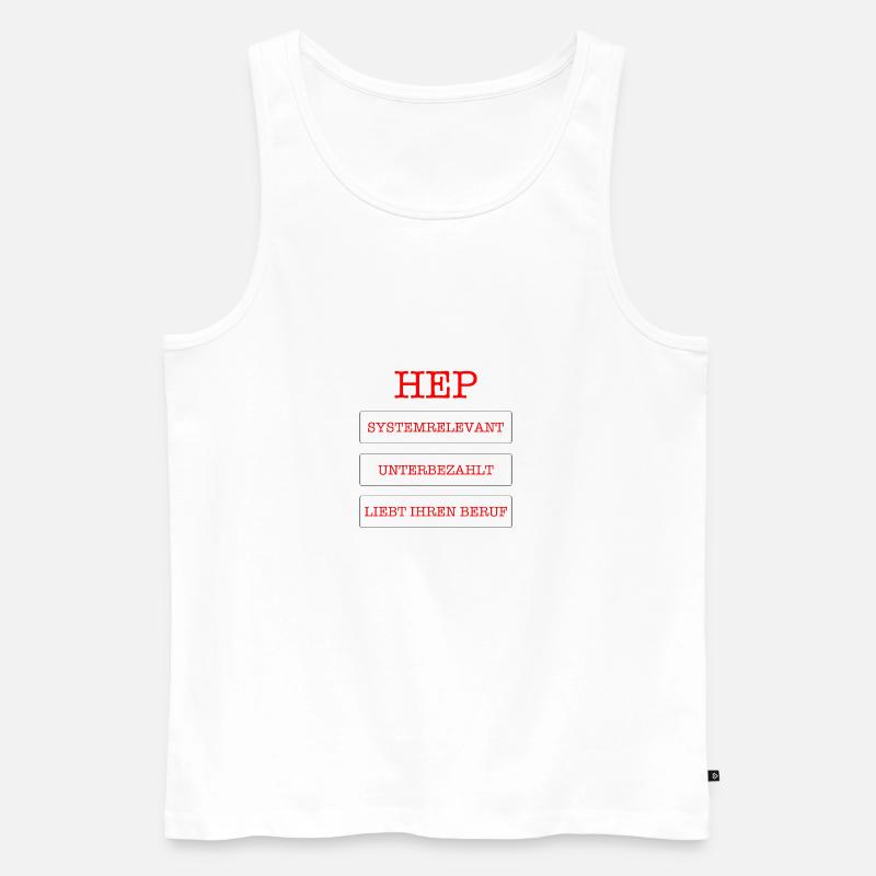 Heilerziehungspfleger Systemrelevant - Männer Premium Bio Tank Top - Weiß