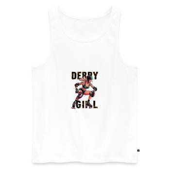 Rollschuhfahren für einen Rollschuhfahrerin - Männer Premium Bio Tank Top - Weiß - Vorne - AI Model Male 178 light (178cm)