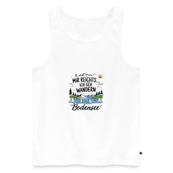 Bodensee Wandern Ausflug Urlaub für den Bodensee - Männer Premium Bio Tank Top - Weiß - Vorne - AI Model Male 178 light (178cm)