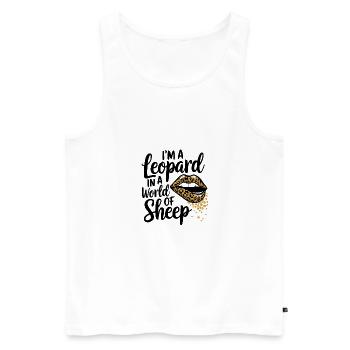 Ich Bin Ein Leopard in Einer Welt Voller Schafe – - Männer Premium Bio Tank Top - Weiß - Vorne - Michal (187cm)