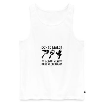 Painters Use Real Painters No Master Painter Idea - Men's Premium Organic Tank Top - white - Front - Michal (187cm)