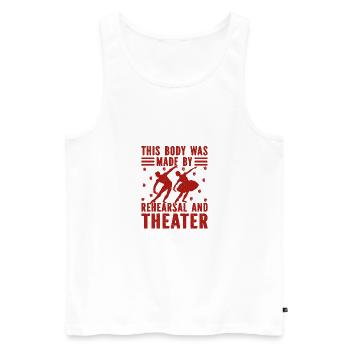 Musical Theatre This Body Was Made By Theater Gift - Männer Premium Bio Tank Top - Weiß - Vorne - Michal (187cm)