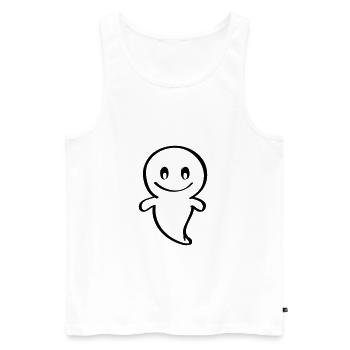 Friendly Ghost Halloween Haunted - Men's Premium Organic Tank Top - white - Front - AI Model Male 178 light (178cm)