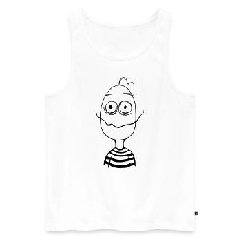 Ugly Guy - Männer Premium Bio Tank Top - Weiß - Vorne - AI Model Male 178 light (178cm)