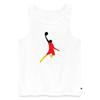 Basketball Win Germany - Men's Premium Organic Tank Top - white - Front - AI Model Male 178 light (178cm)