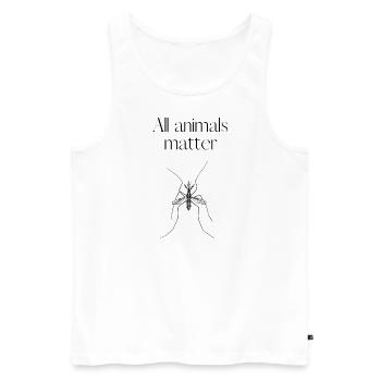 funny animal shirt lives matter joke for friend T - Men's Premium Organic Tank Top - white - Front - Michal (187cm)