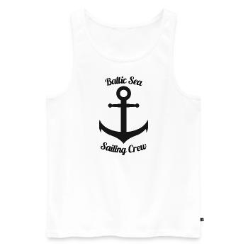 Baltic Sea Sailing Crew - Männer Premium Bio Tank Top - Weiß - Vorne - Michal (187cm)