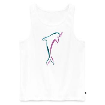 delfin - Männer Premium Bio Tank Top - Weiß - Vorne - Michal (187cm)