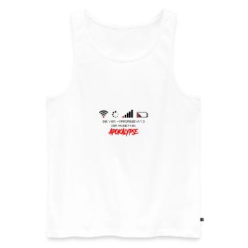 Apokalypse - WLAN - Internet - Akku aus - Männer Premium Bio Tank Top - Weiß - Vorne - AI Model Male 178 light (178cm)