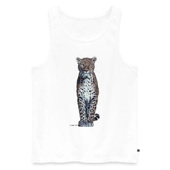 Panther - Männer Premium Bio Tank Top - Weiß - Vorne - Michal (187cm)