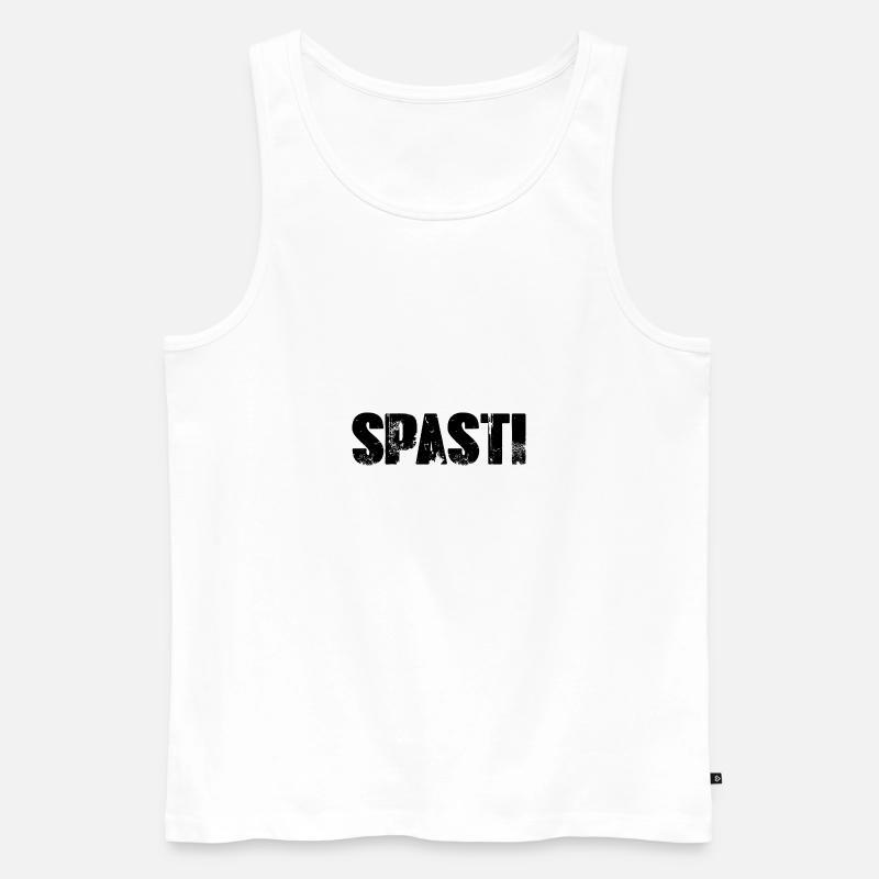 Spasti - Männer Premium Bio Tank Top - Weiß