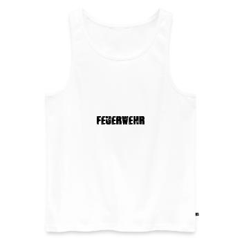 Feuerwehr - Männer Premium Bio Tank Top - Weiß - Vorne - AI Model Male 178 light (178cm)