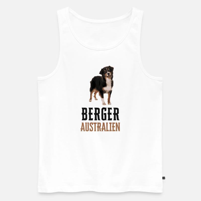 Australian Shepherd Hunderasse - Männer Premium Bio Tank Top - Weiß