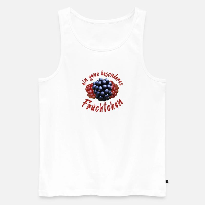 Früchtchen Brombeeren Beeren - Männer Premium Bio Tank Top - Weiß