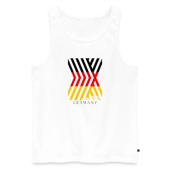 Drapeau Allemagne Drapeau allemand utilisé look home - Débardeur bio Premium Homme - blanc - Devant - AI Model Male 178 light (178cm)