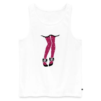 Girl - Pumps - Highheels - Schuhe - Beine - 2C - Männer Premium Bio Tank Top - Weiß - Vorne - AI Model Male 178 light (178cm)