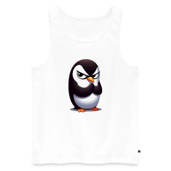Penguin Funny Animals - Men's Premium Organic Tank Top - white - Front - Michal (187cm)