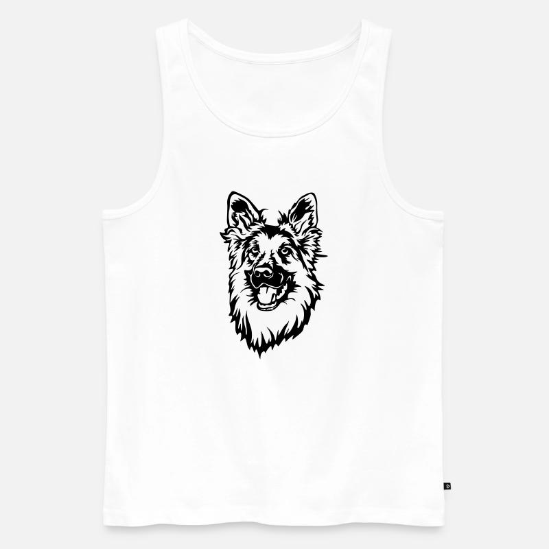 Deutscher Schäferhund - Männer Premium Bio Tank Top - Weiß