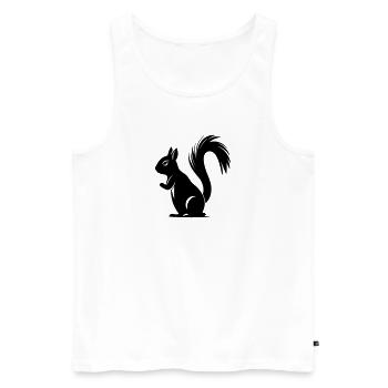 squirrel - Men's Premium Organic Tank Top - white - Front - Michal (187cm)