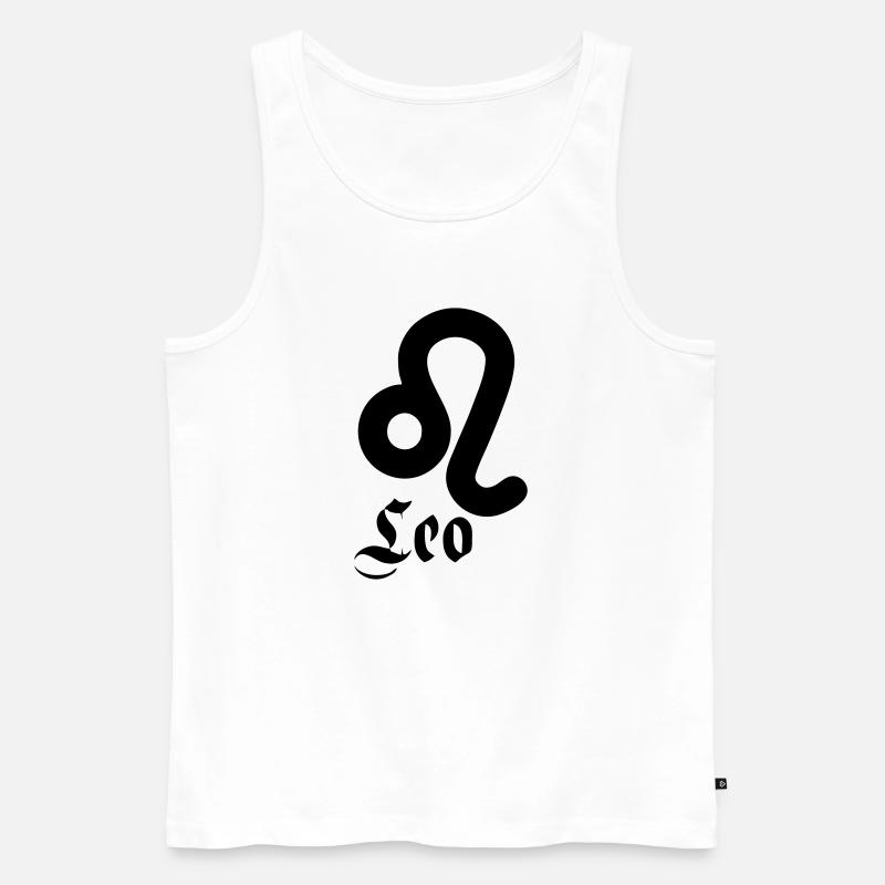 Leo Leeuw - Männer Premium Bio Tank Top - Weiß