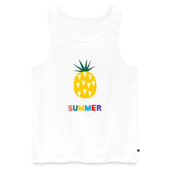 FEIERTAG. FROHE FEIERTAGE. GELIEBTE. MEISTER. LEHRER - Männer Premium Bio Tank Top - Weiß - Vorne - AI Model Male 178 light (178cm)