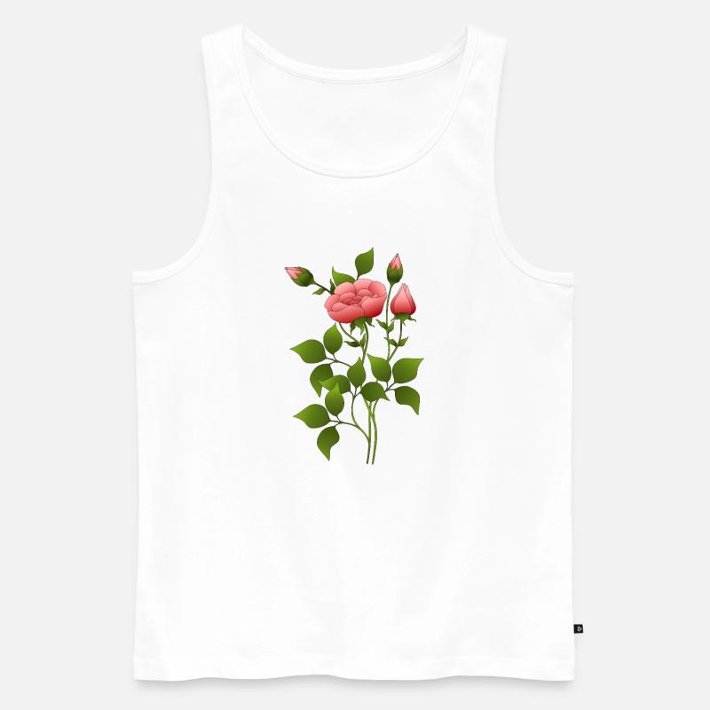 Blumen - Männer Premium Bio Tank Top - Weiß