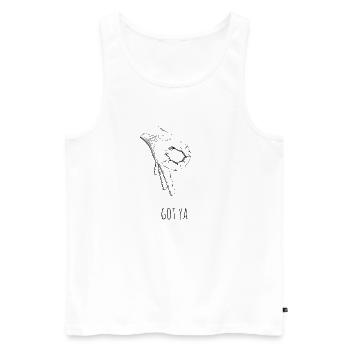 GOT YA - Circle Game - Männer Premium Bio Tank Top - Weiß - Vorne - Michal (187cm)