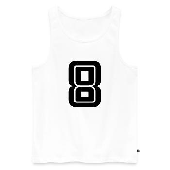 8 - Men's Premium Organic Tank Top - white - Front - Michal (187cm)