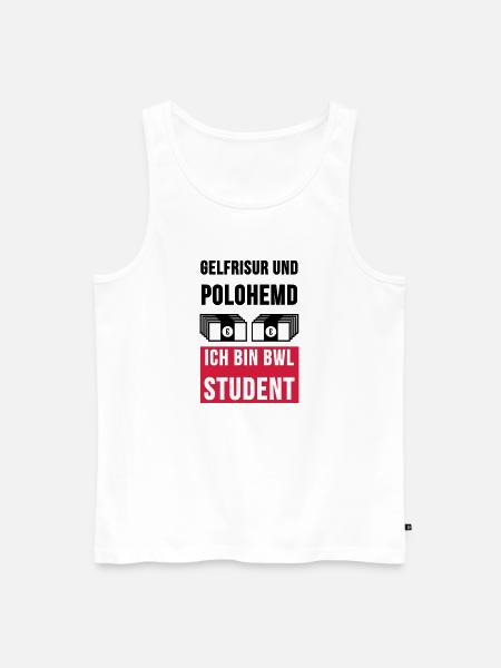 BWL Student Tassen & Zubehör - Männer Premium Bio Tank Top - Weiß