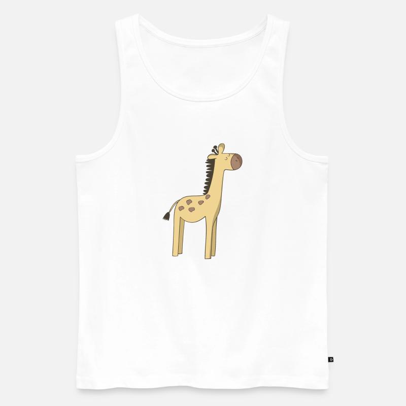 Giraffe - Männer Premium Bio Tank Top - Weiß