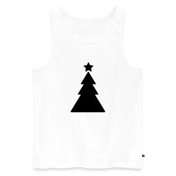 Christbaum - Weihnachten - Männer Premium Bio Tank Top - Weiß - Vorne - Michal (187cm)