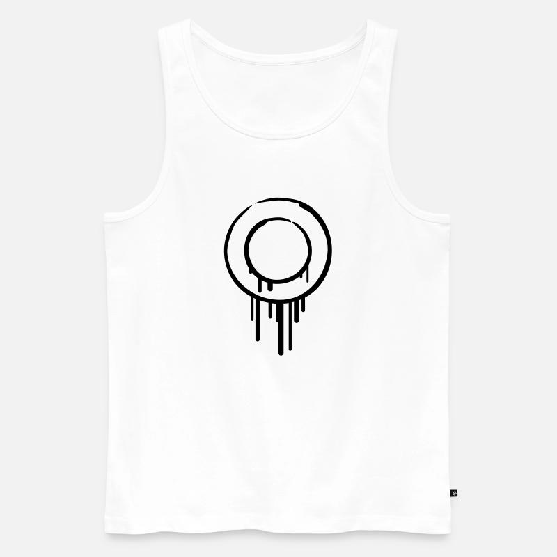 circle_rings_graffiti - Männer Premium Bio Tank Top - Weiß