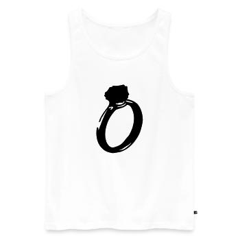 diamond_ring - Männer Premium Bio Tank Top - Weiß - Vorne - Michal (187cm)