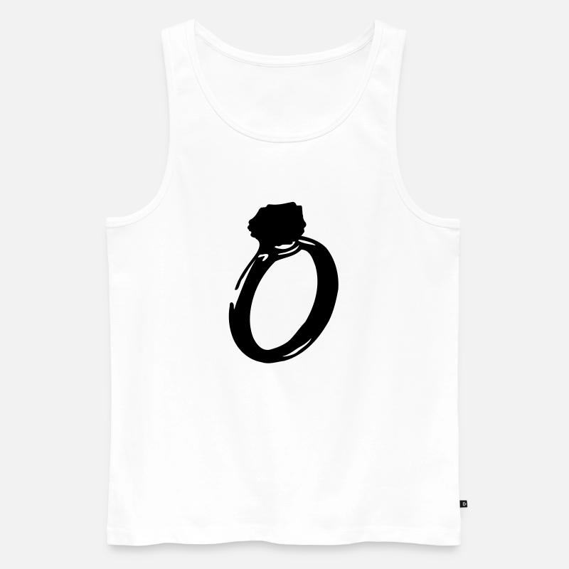 diamond_ring - Männer Premium Bio Tank Top - Weiß
