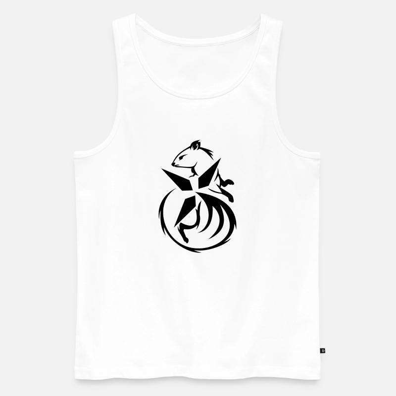 Blanche Hermine BZH - Männer Premium Bio Tank Top - Weiß