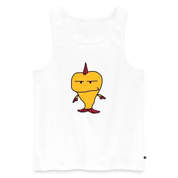 Punk Fish - Männer Premium Bio Tank Top - Weiß - Vorne - AI Model Male 178 light (178cm)