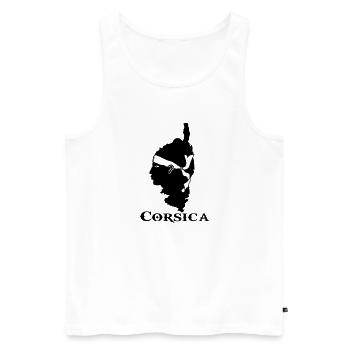 corsica Korsika - Männer Premium Bio Tank Top - Weiß - Vorne - AI Model Male 178 light (178cm)