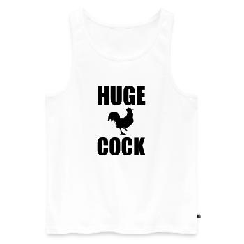 Huge Cock - Men's Premium Organic Tank Top - white - Front - AI Model Male 178 light (178cm)