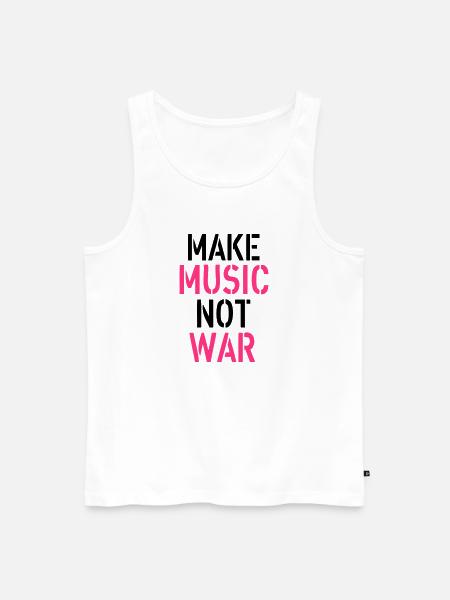 Music - Men's Premium Organic Tank Top - white