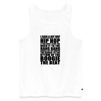 hiphop_delight_2 - Männer Premium Bio Tank Top - Weiß - Vorne - Michal (187cm)