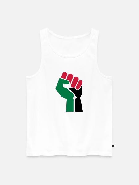 Palestina tegning palestinsk symbol flagg palestin - Ekologisk premium tanktopp herr - vit