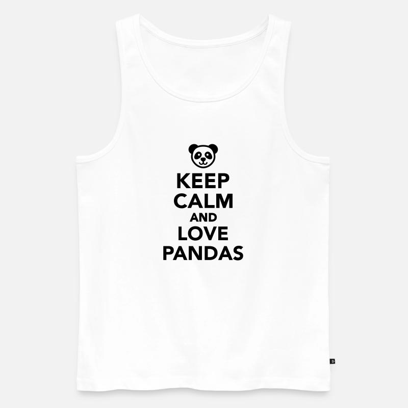 Panda - Männer Premium Bio Tank Top - Weiß