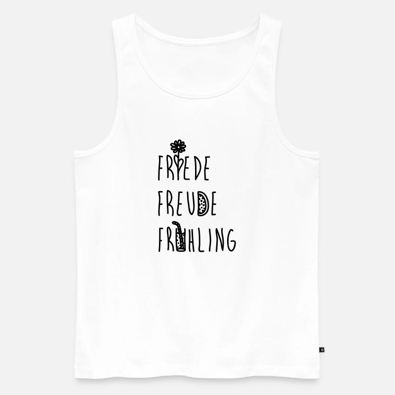 Friede Freude Frühling - Männer Premium Bio Tank Top - Weiß