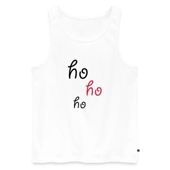 ho ho ho - Männer Premium Bio Tank Top - Weiß - Vorne - Michal (187cm)