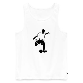 Soccer - Débardeur bio Premium Homme - blanc - Devant - Michal (187cm)
