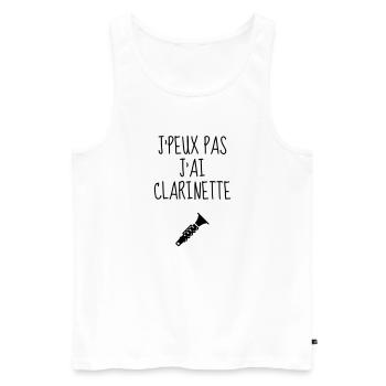 Clarinet Clarinetist Music Clarinette Musique - Men's Premium Organic Tank Top - white - Front - Michal (187cm)