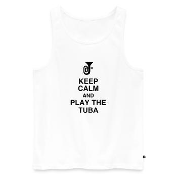 Tuba - Player - Music - Musik - Musique - Men's Premium Organic Tank Top - white - Front - Michal (187cm)