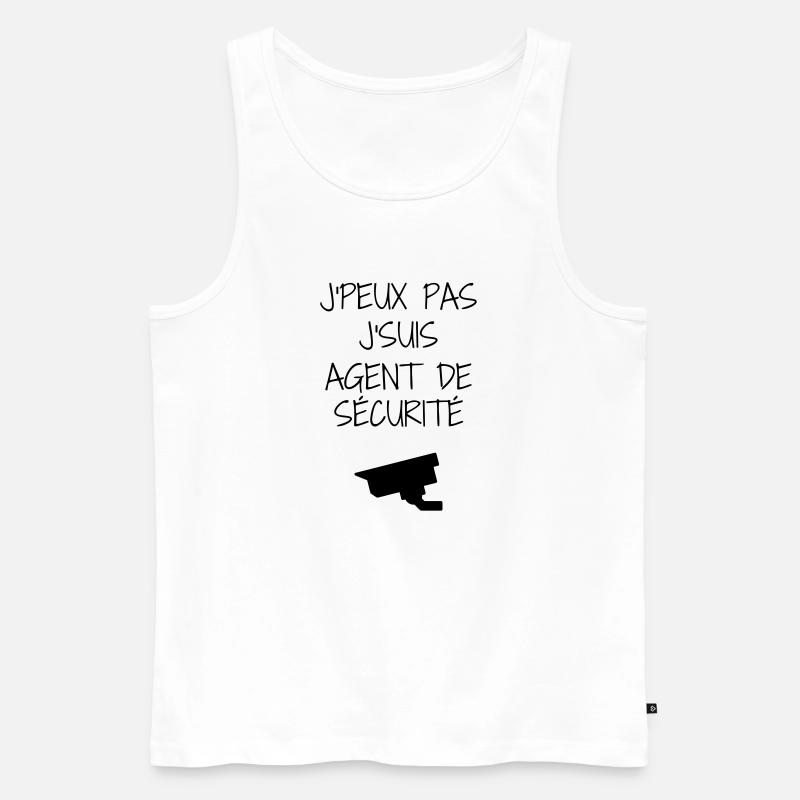 Watchmann / Supervisor / Mahnwache / Security - Männer Premium Bio Tank Top - Weiß