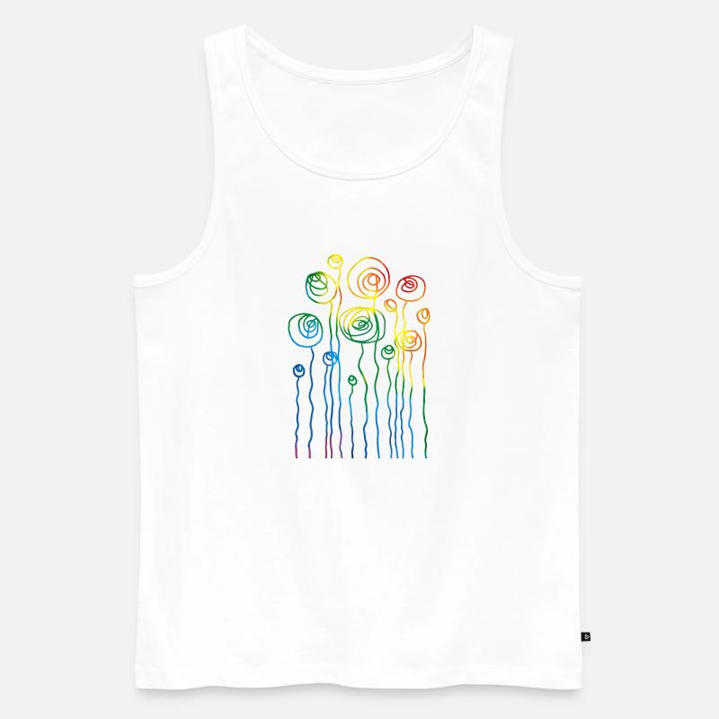 Blumen - Männer Premium Bio Tank Top - Weiß